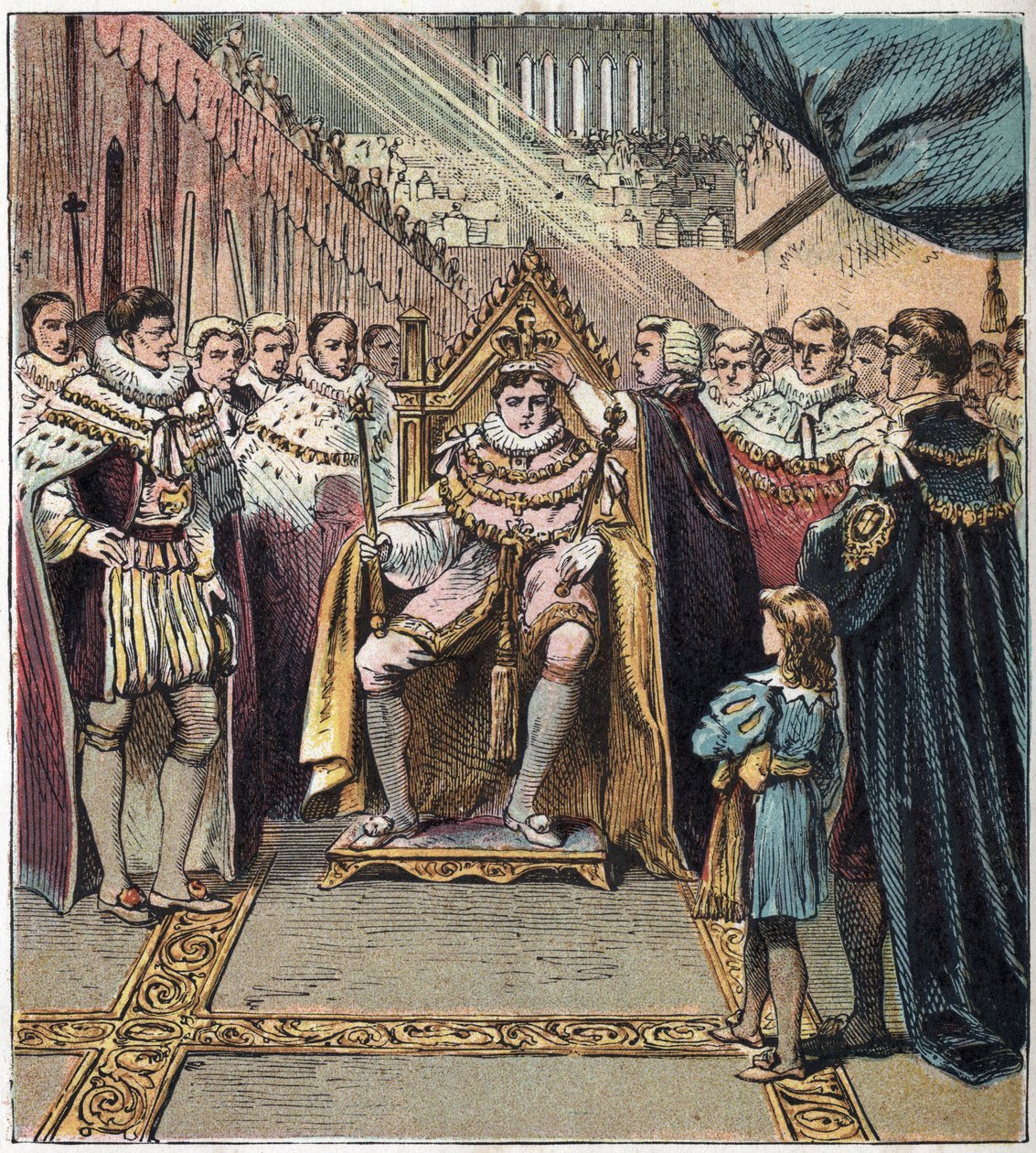 Yrjö IV:n (1762-1830) kruunaus 29.1.1820. George IV:n kruunaus tekijältä English School
