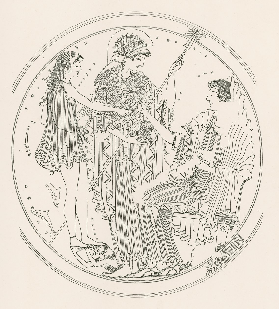Theseus ja Amphitrite (kaiverrus) tekijältä English School