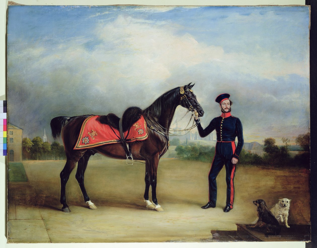 Thomas Oliver Gascoigne Royal Horse Guardsista (öljy kankaalle) tekijältä English School