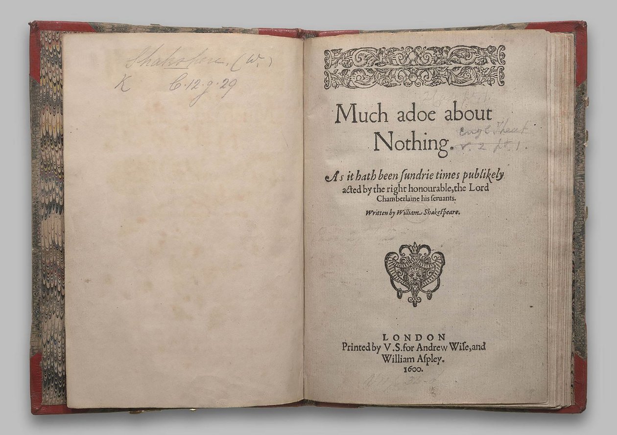 Much Ado About Nothing -teoksen nimiölehti tekijältä English School
