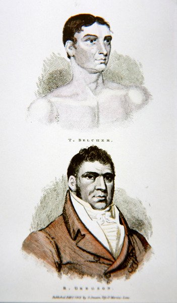 Tom Belcher ja Gregson, vuonna 1813 julkaistusta vedoksesta (värilitho) tekijältä English School