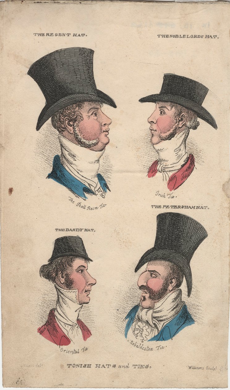 Tonish hatut ja solmiot, n. 1815-20 tekijältä English School