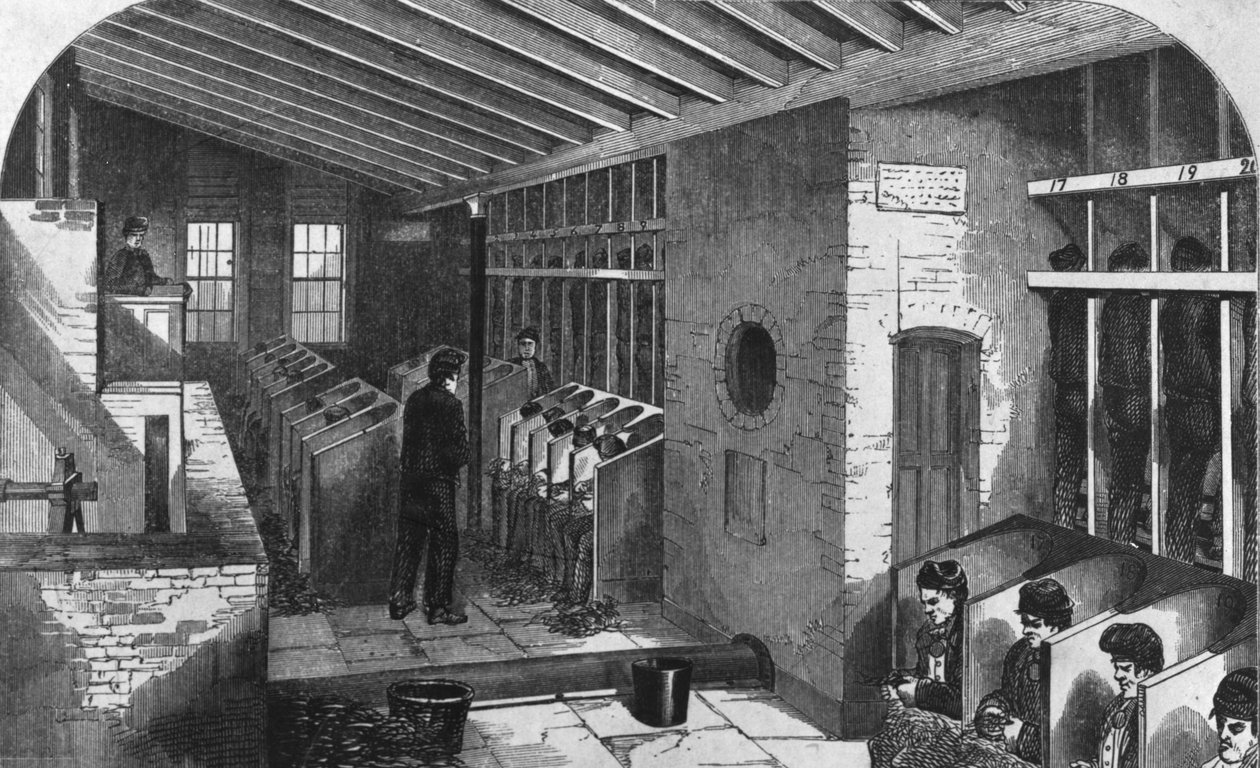 Tread-Wheel ja Oakum-Shed kaupunginvankilassa Hollowayssa, Henry Mayhew