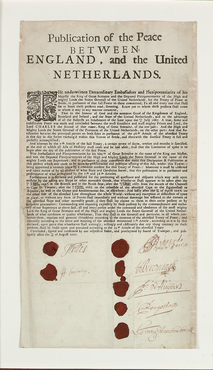 Bredan sopimus, 1667 tekijältä English School