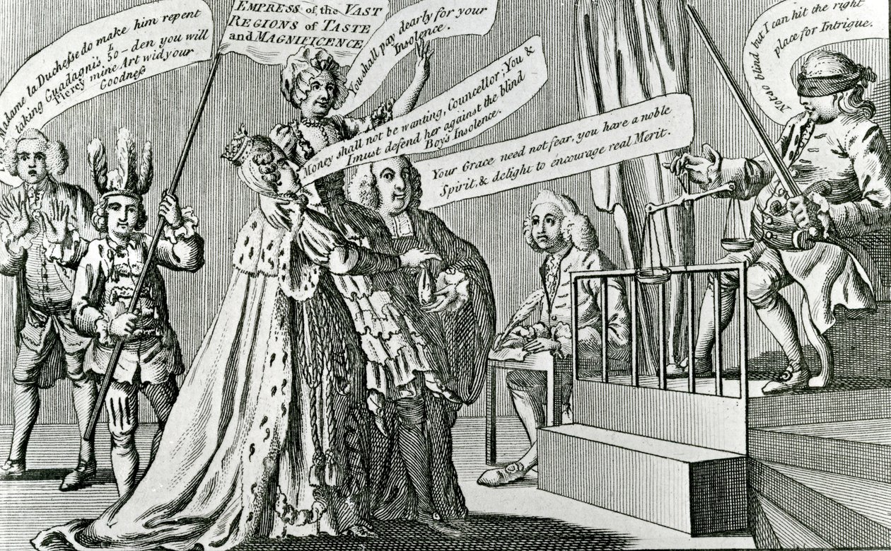 Laajojen makualueiden suvereenin keisarinnan oikeudenkäynti, 1771 tekijältä English School