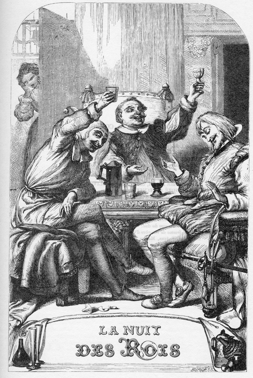 Kahdestoista yö, tai mitä haluat - Kuvitus "" William Shakespearen teoksissa"" 1866 - Tämän painoksen kuvitukset ja yleinen muoto on lainattu Cassellin kuvitetusta Shakespearesta, joka julkaistiin Lontoossa tekijältä English School