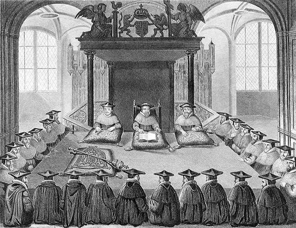 Upper House of Convocation, Canterburyn maakunta, julkaisusta "World Religion", julkaisija A. Fullarton & Co. (kaiverrus) tekijältä English School