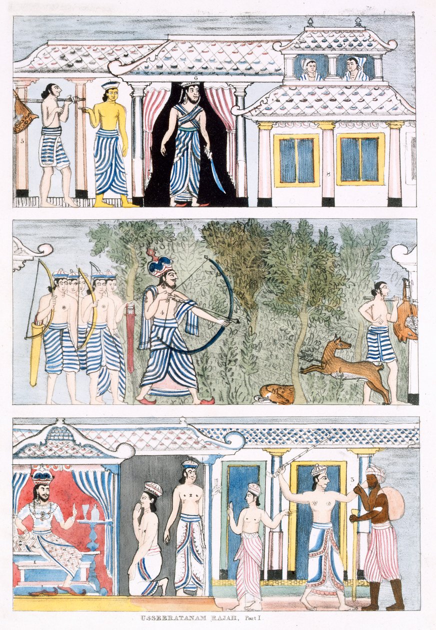 Usseeratanam Rajah, osa I, Edward Uphamin kirjasta The History and Doctrine of Buddhism, 1829 (katso myös 414248) tekijältä English School