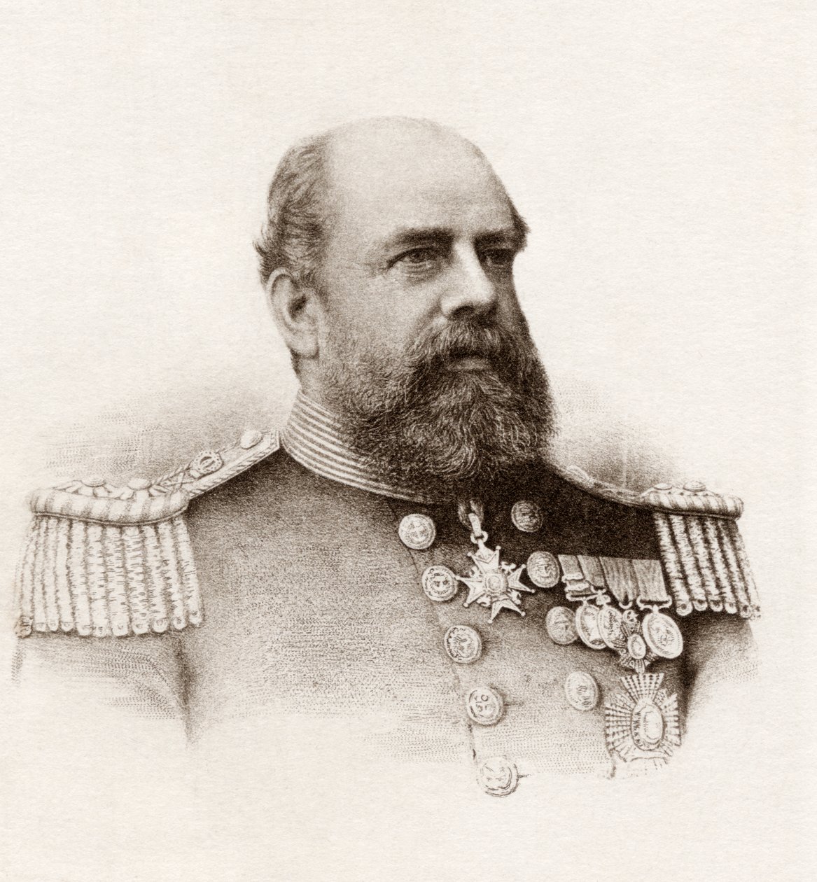Vara-amiraali Sir George Tryon (litho) tekijältä English School