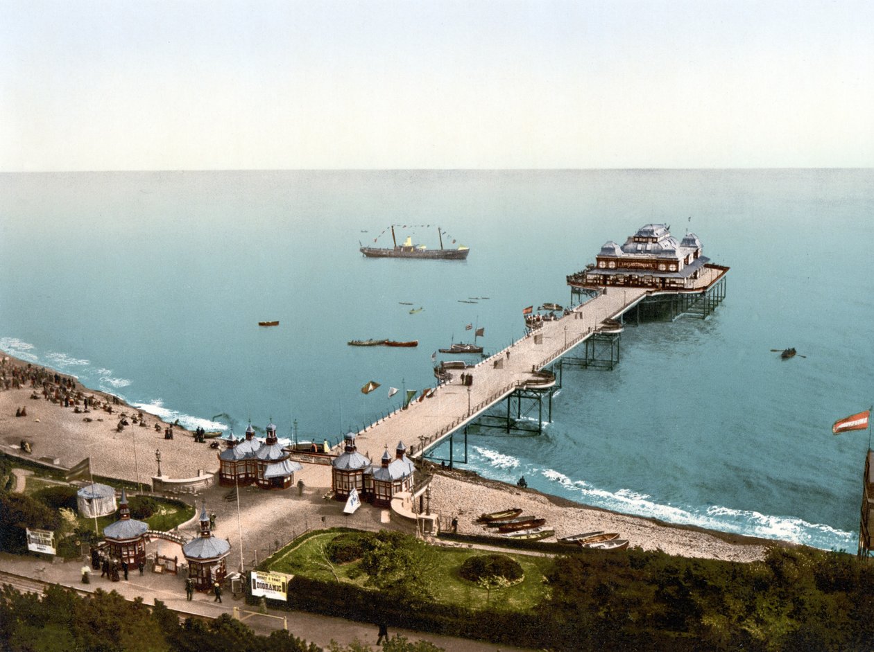 Victoria Pier, Folkestone (käsin värjätty valokuva) tekijältä English School