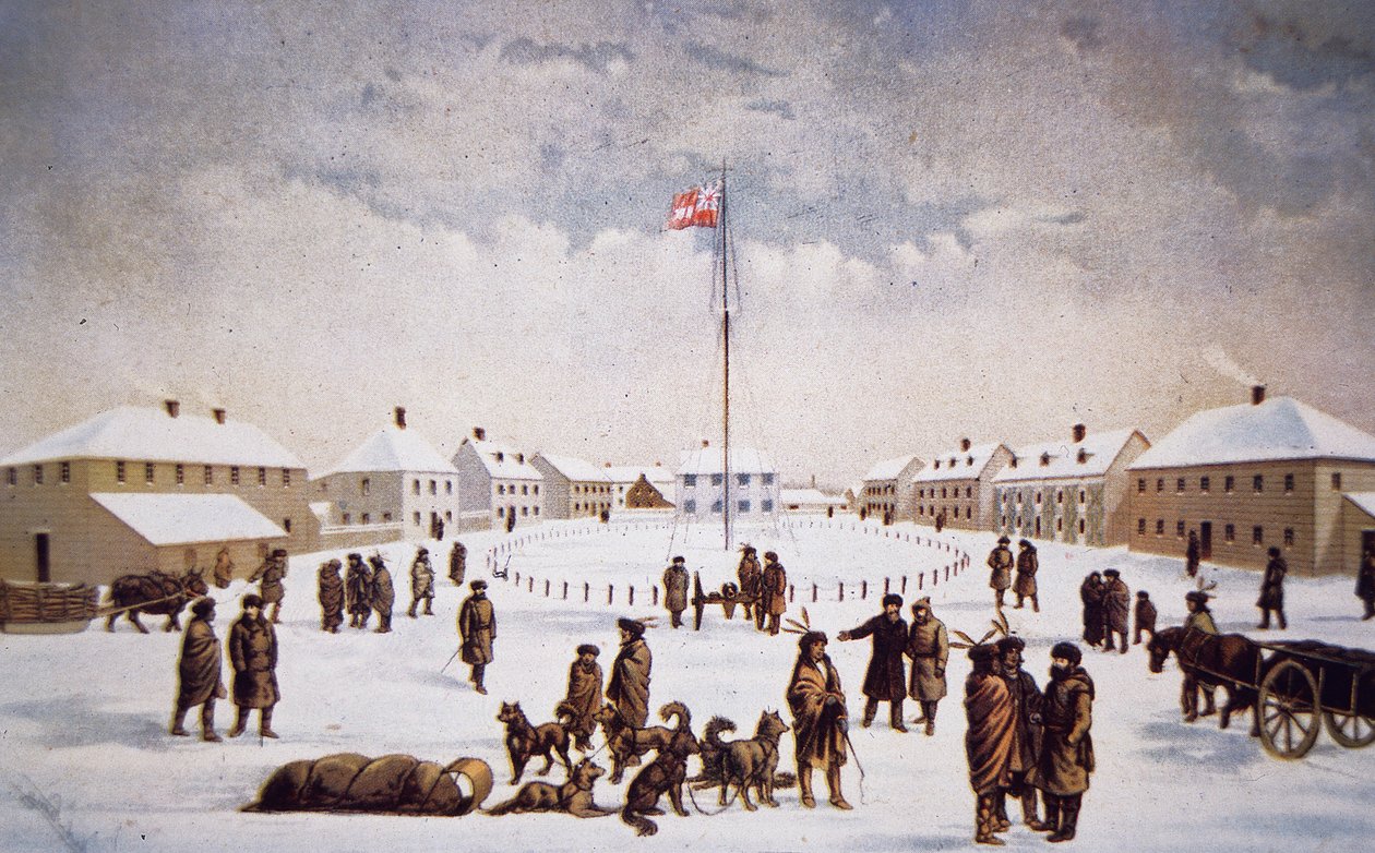 Näkymä Fort Garrylle (värinen lito) tekijältä English School