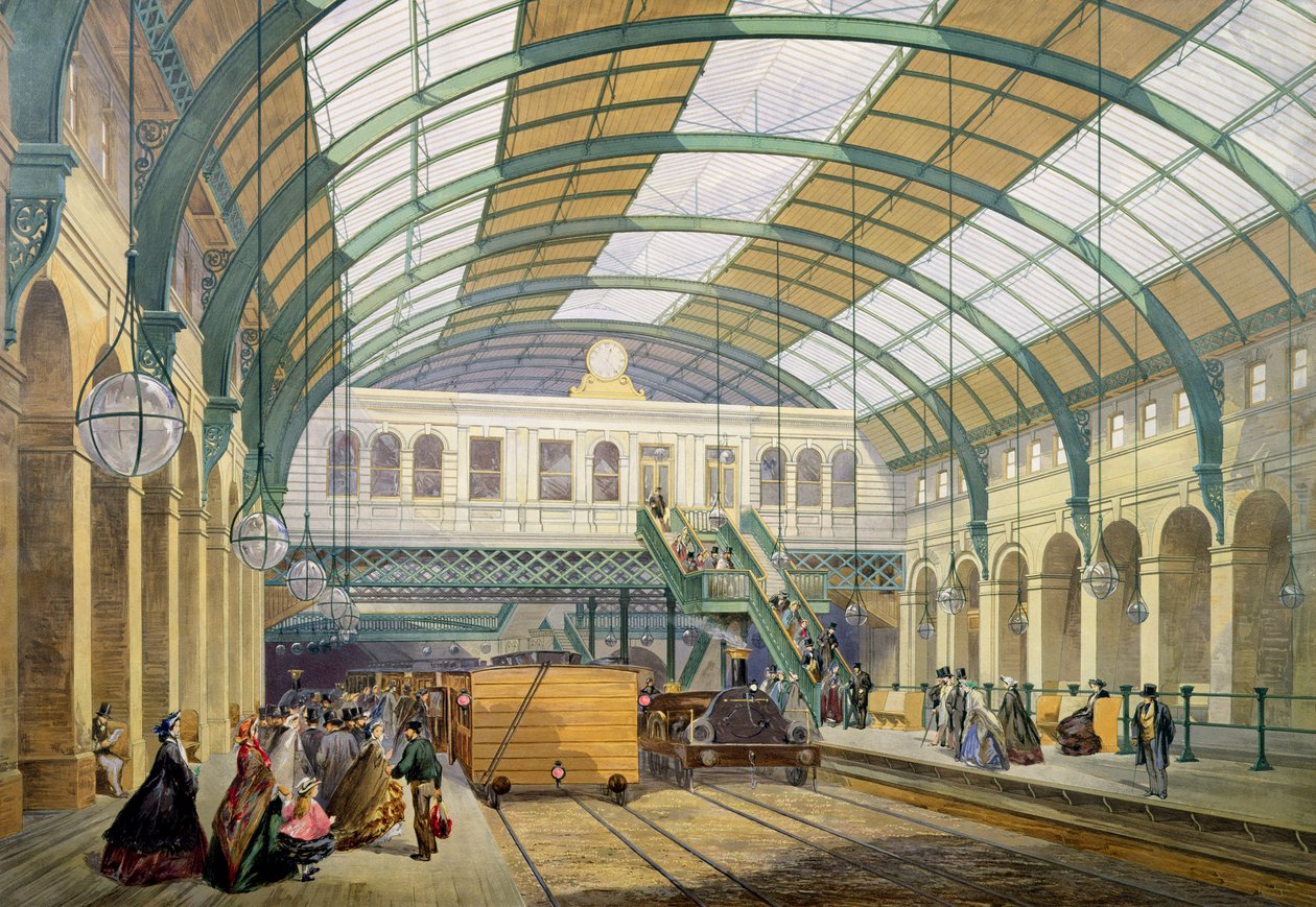 Näkymä Kings Crossin metroasemalta, noin 1865 tekijältä English School