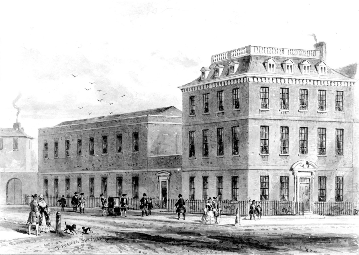 Näkymä Soho Squaren itäpuolelle, 1850 tekijältä English School