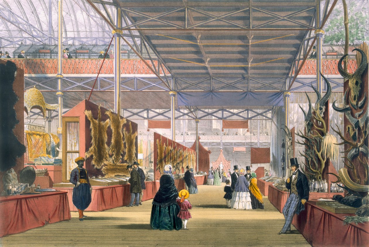 Näkymä vuoden 1851 suuren näyttelyn Intia-osaan, Dickinsons Comprehensive Picturesilta tekijältä English School