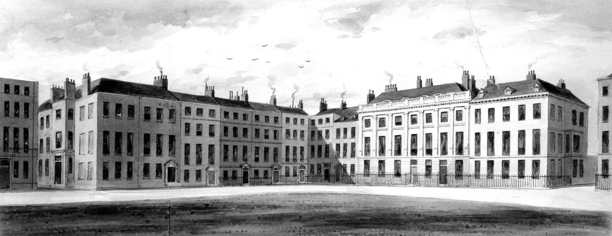 Näkymä Soho Squaren pohjoispuolelle ja itäpuolelle, 1854 tekijältä English School