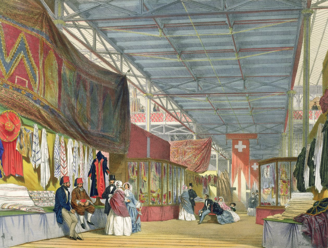 Näkymä Tunisian osastolle vuoden 1851 suuressa näyttelyssä, Dickinsons Comprehensive Picturesilta tekijältä English School