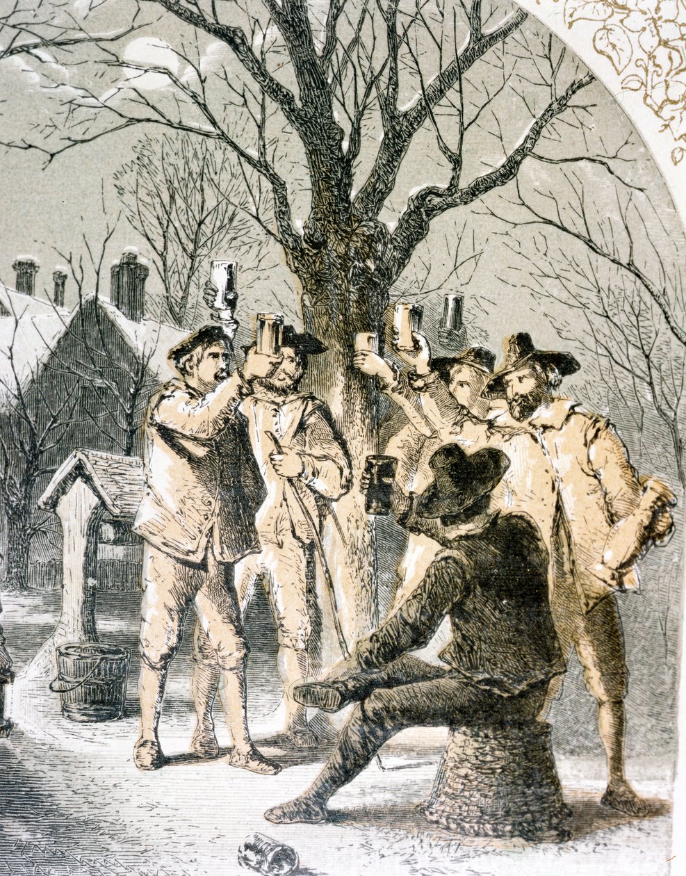 Kamppailu omenapuissa, 1840 tekijältä English School