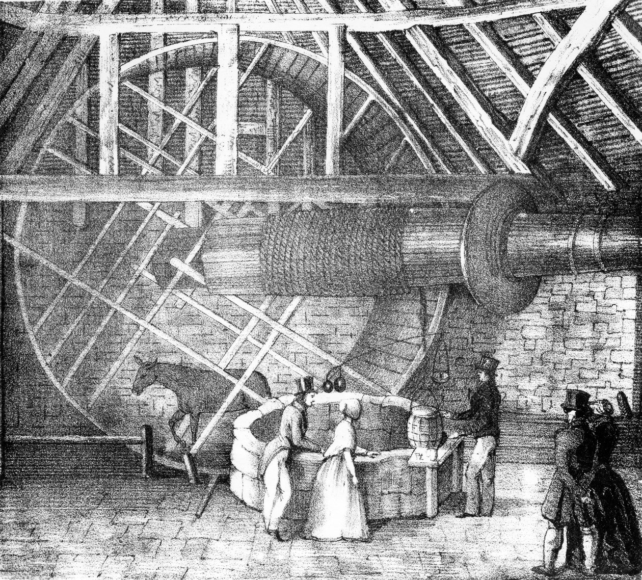 Aasin käyttämä kaivonnostin, n. 1870 tekijältä English School