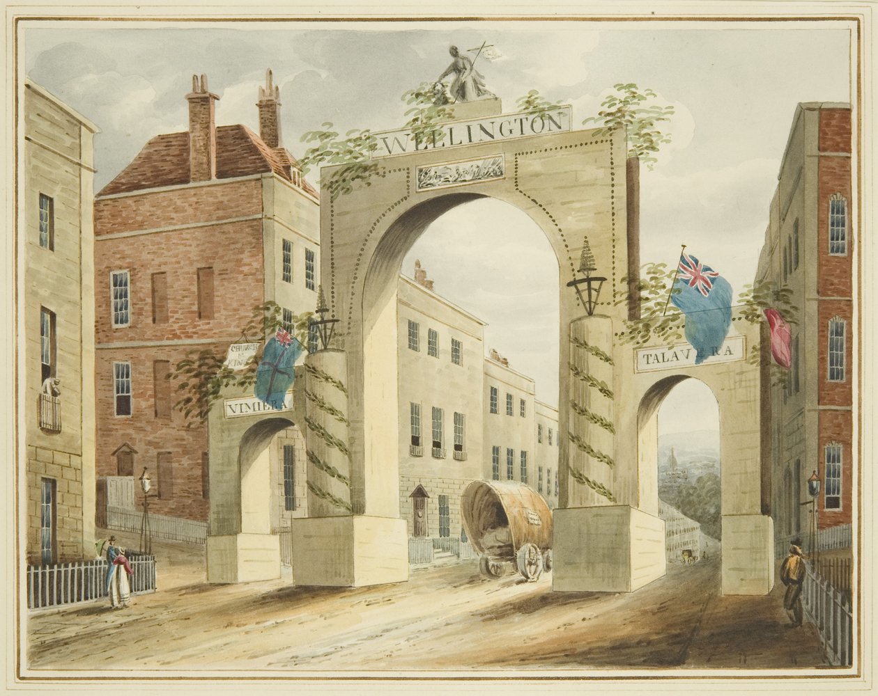 Wellington Triumphal Arch, Park Streetin yläosa, Bristol tekijältä English School