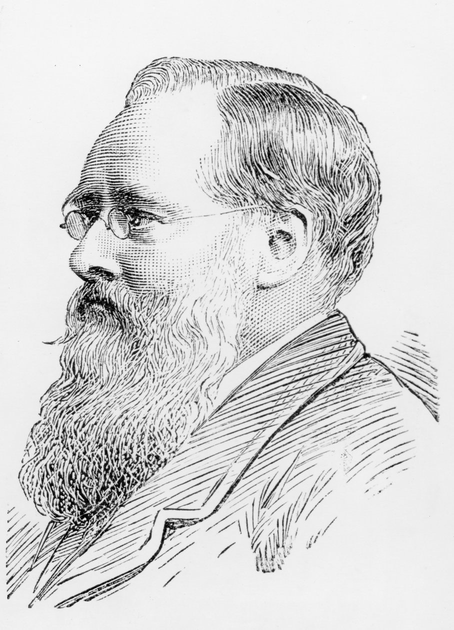 Wilkie Collins (1824-89) (kaiverrus) (bw valokuva) tekijältä English School