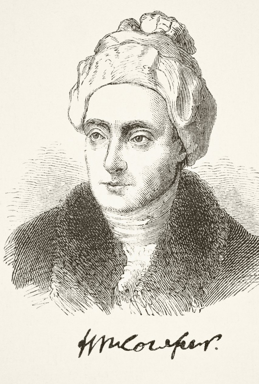 William Cowper, William Hickman Smith Aubreyn (1858-1916) teoksesta The National and Domestic History of England, julkaistu Lontoossa, noin 1890 tekijältä English School