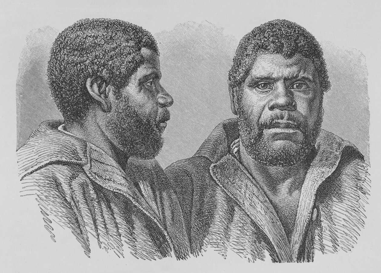 William Lanney, viimeinen tasmanialainen, Prof. Friedrich Ratzelin teoksesta The History of Mankind, Vol.1, 1896 tekijältä English School