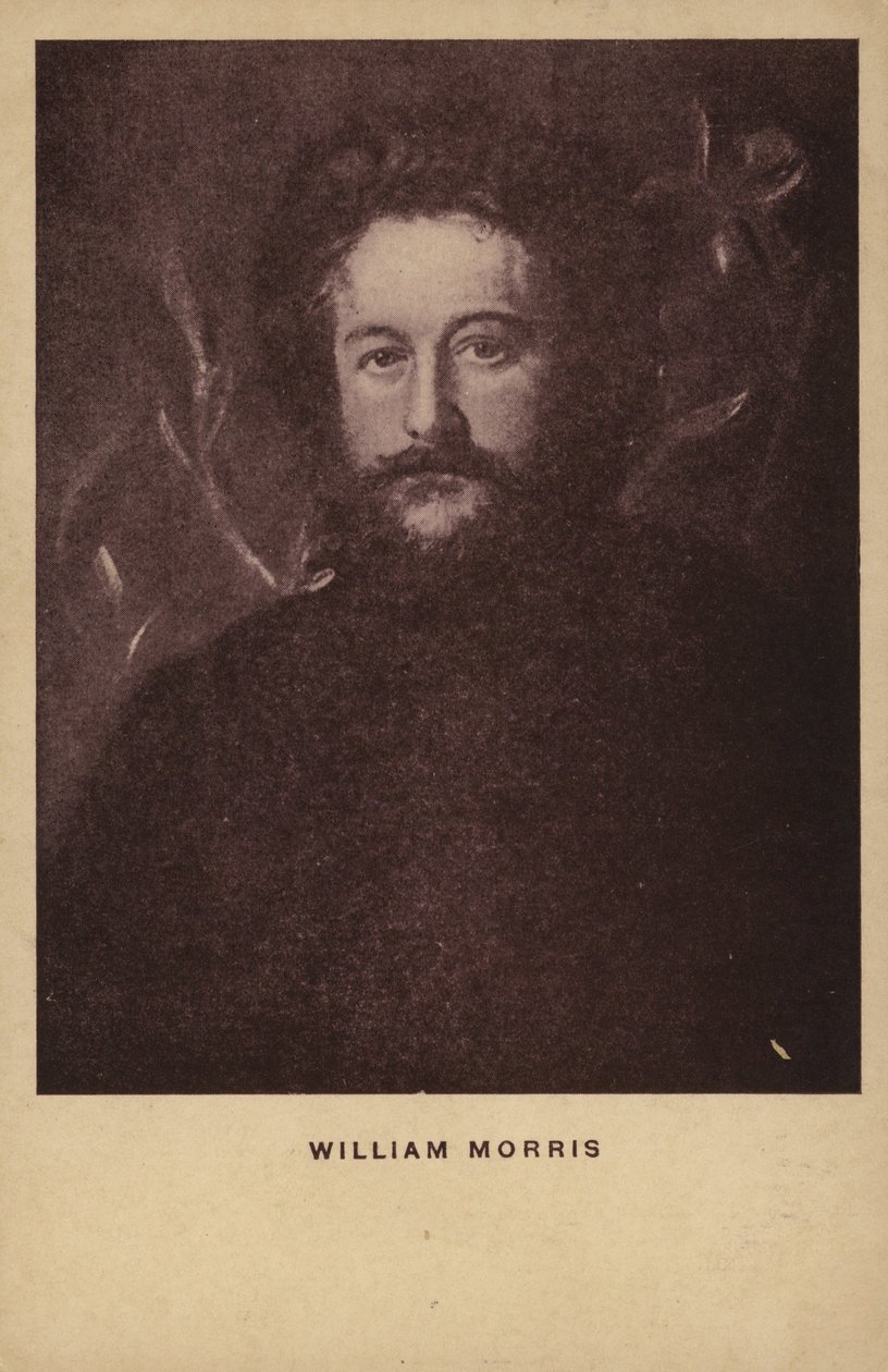 William Morris (1834-1896), englantilainen tekstiilisuunnittelija, taiteilija ja kirjailija (litografia). tekijältä English School