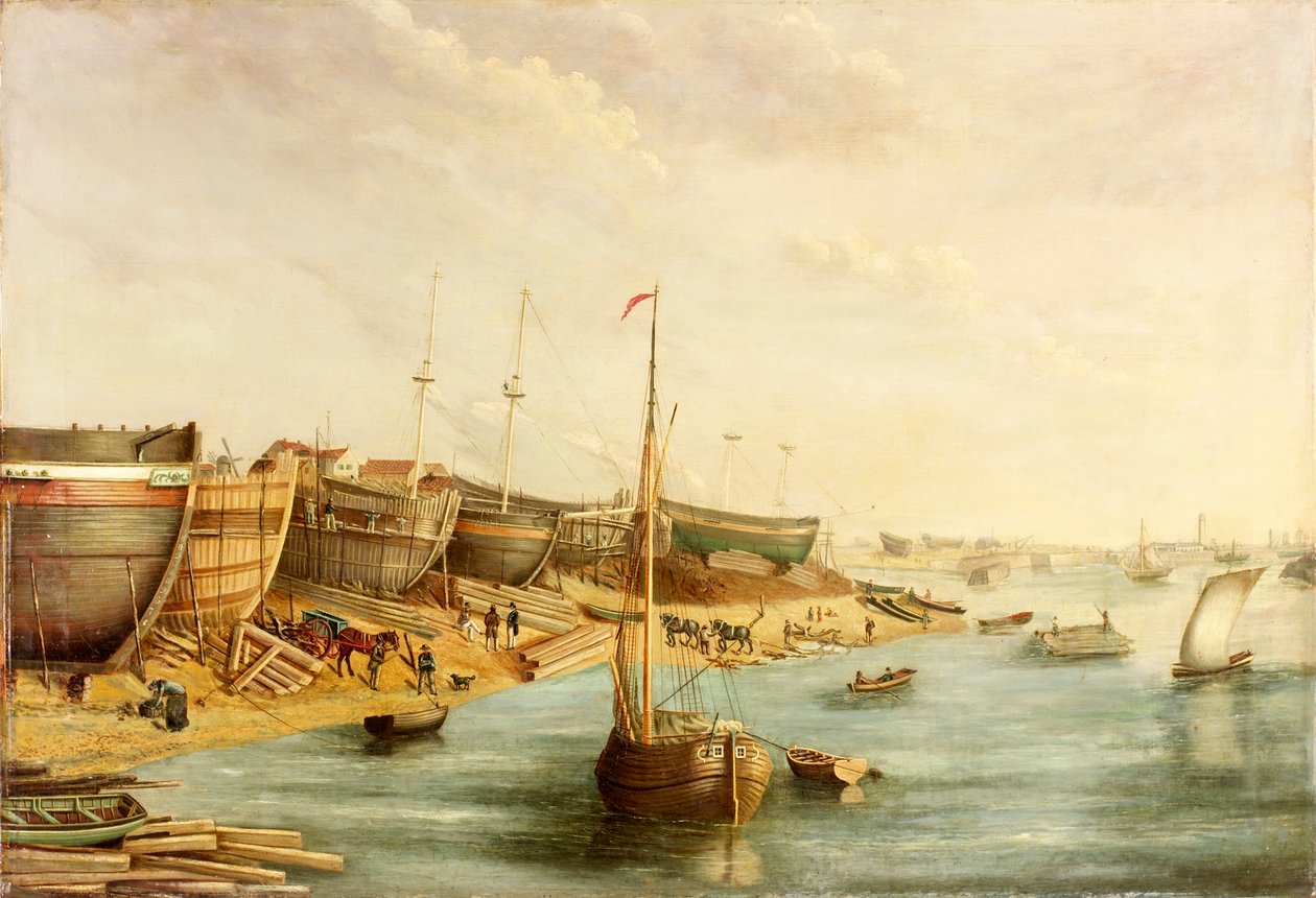 William Piles Shipyard, North Sands, n. 1830 tekijältä English School