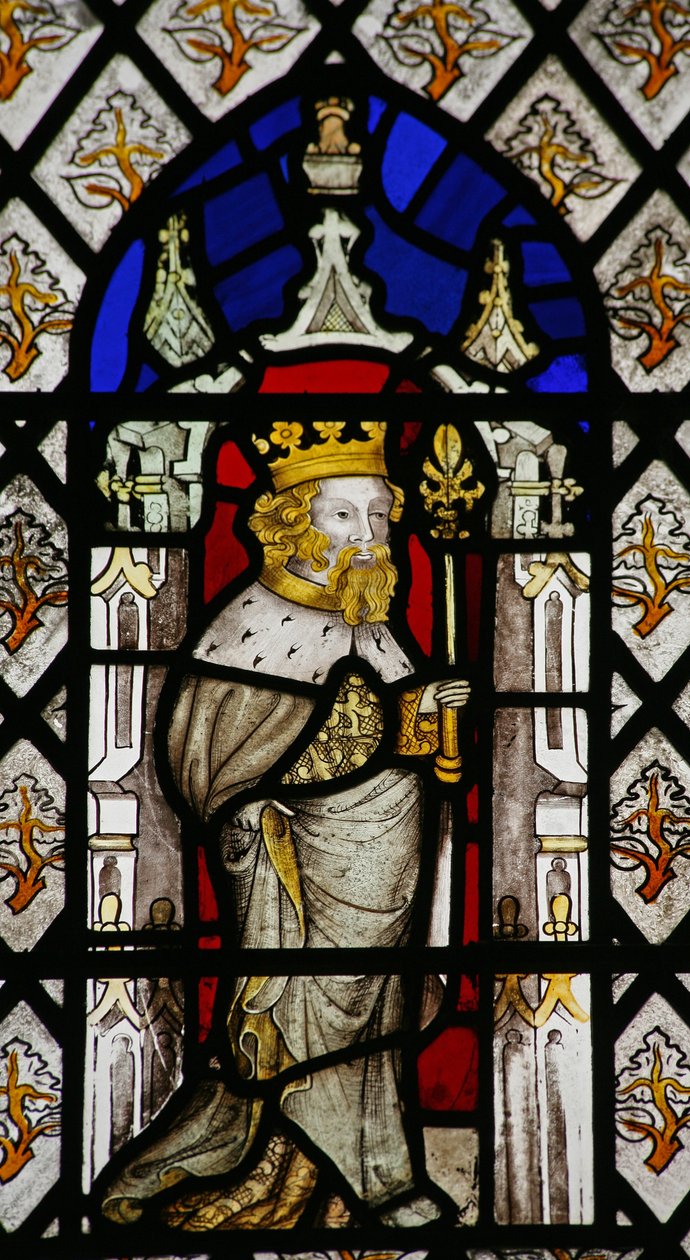 Ikkuna Sa, joka kuvaa Edward Tunnustajaa (vai Edward III:ta?) tekijältä English School