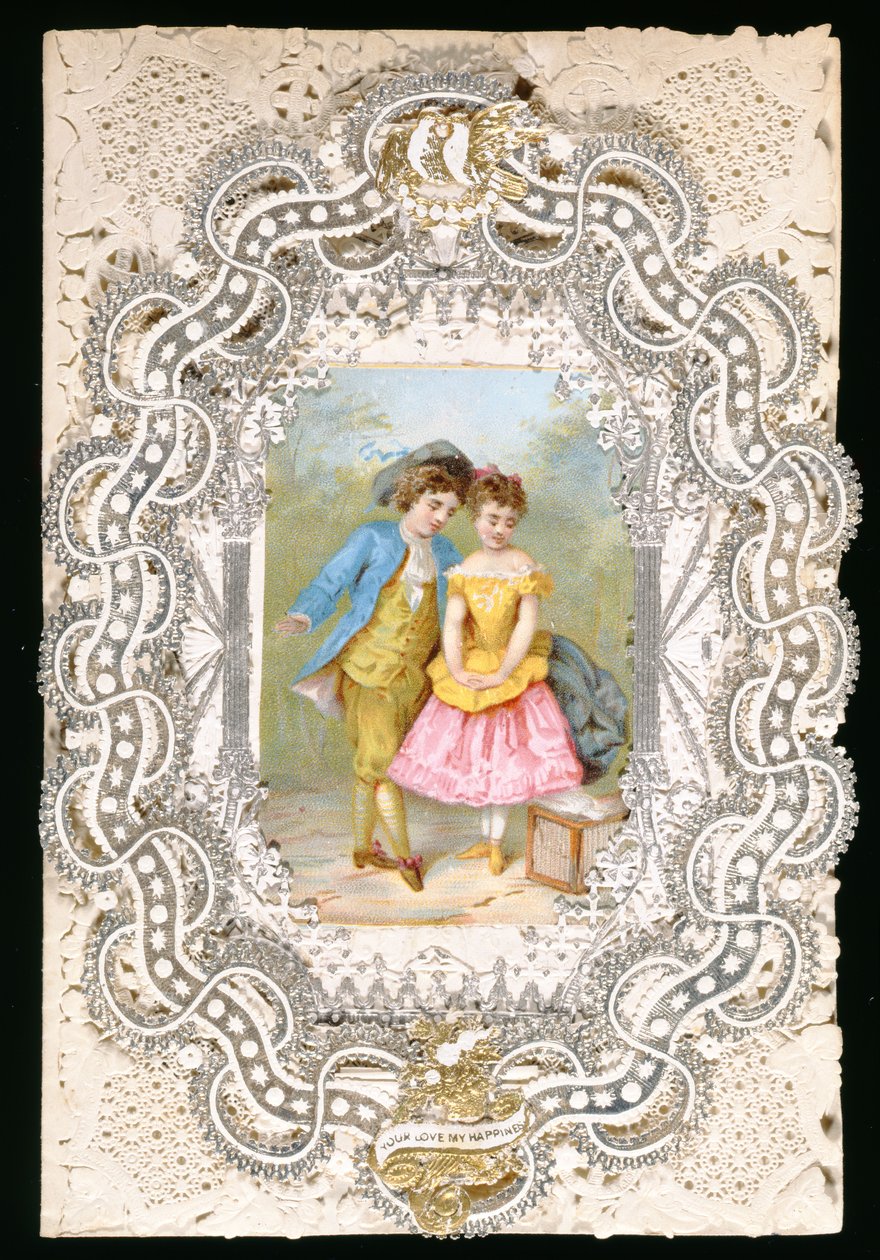 Your Love My Happiness, Ystävänpäiväkortti, n. 1870 (värilitho paperille) tekijältä English School