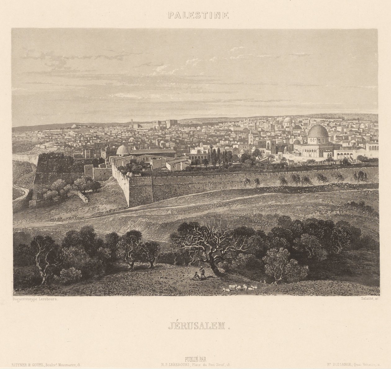 Jerusalem tekijältä Engraving by Friedrich Salathé