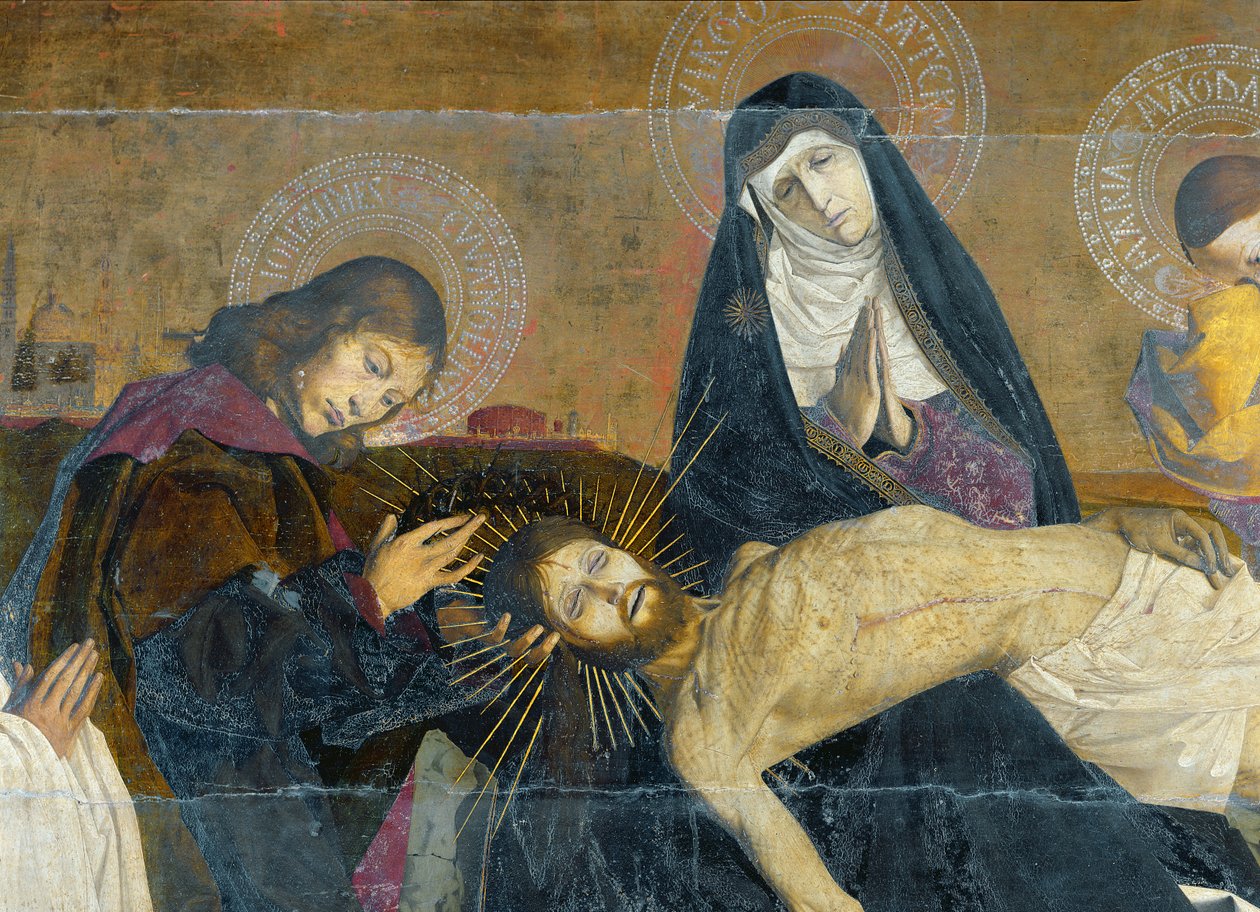 Avignon Pieta, 1450-60 (244976:n yksityiskohta) tekijältä Enguerrand Quarton