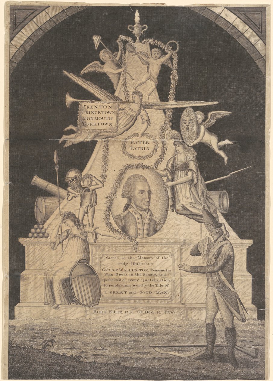 George Washingtonin muistomerkki tekijältä Enoch G. Gridley, after John Coles, Jr.