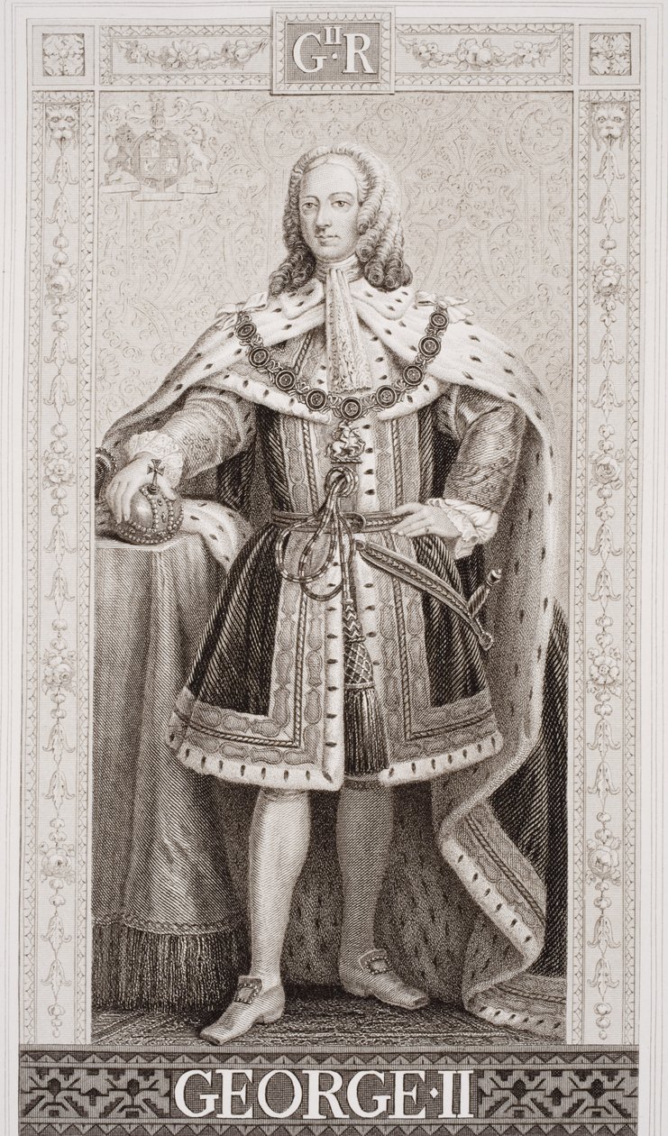 Yrjö II (1683-1760) Englannin ja Skotlannin historian kuvista, osa II. tekijältä Enoch Seeman