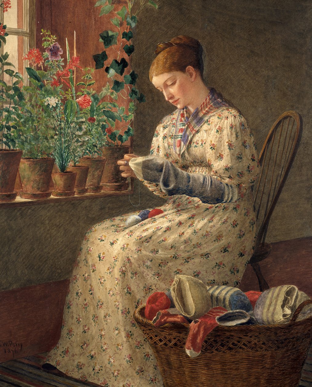 Months Darning, 1876. tekijältä Enoch Wood Perry