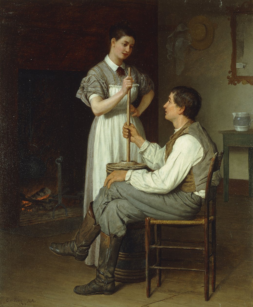 Auttava käsi, 1877 tekijältä Enoch Wood Perry