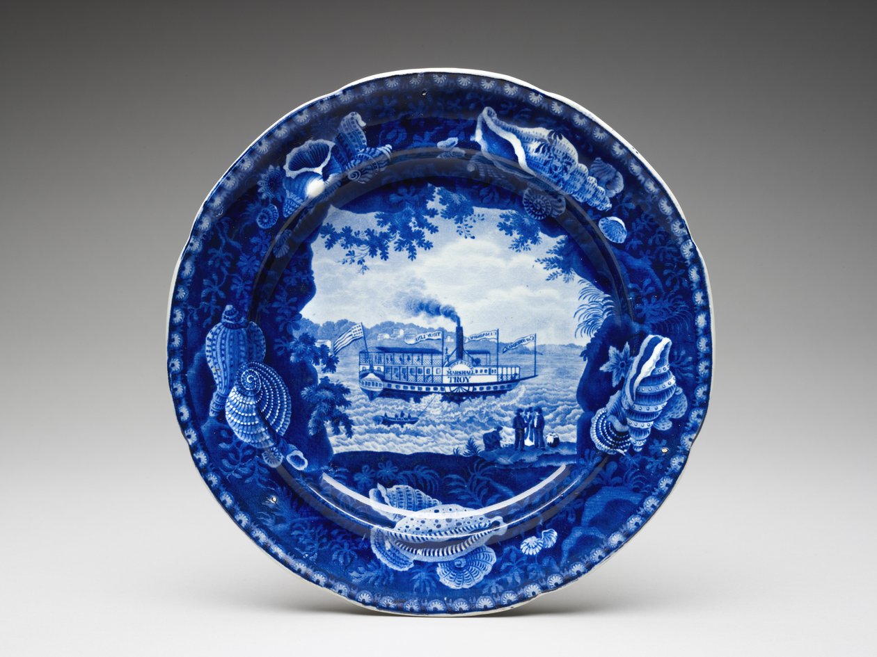 Lauta, c. 1825-1846 (lyijylasitettu keramiikka siirtopainatuksella) tekijältä Enoch Wood and Sons