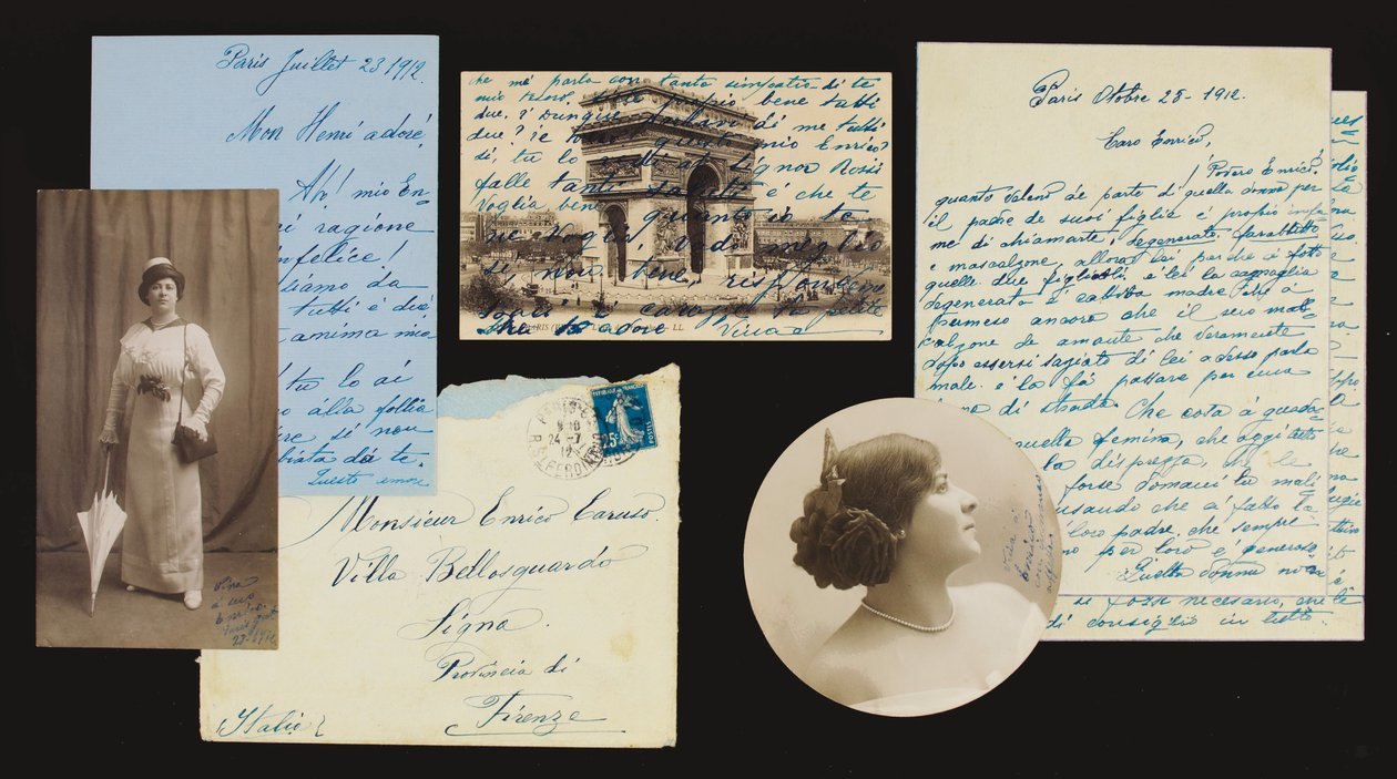 Henkilökohtainen kirjearkisto, 1897-1908, 1912-21 tekijältä Enrico Caruso