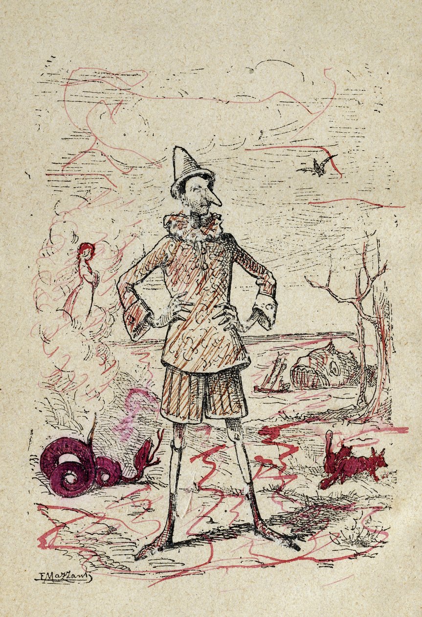 Pinocchio, 1883 tekijältä Enrico Mazzanti
