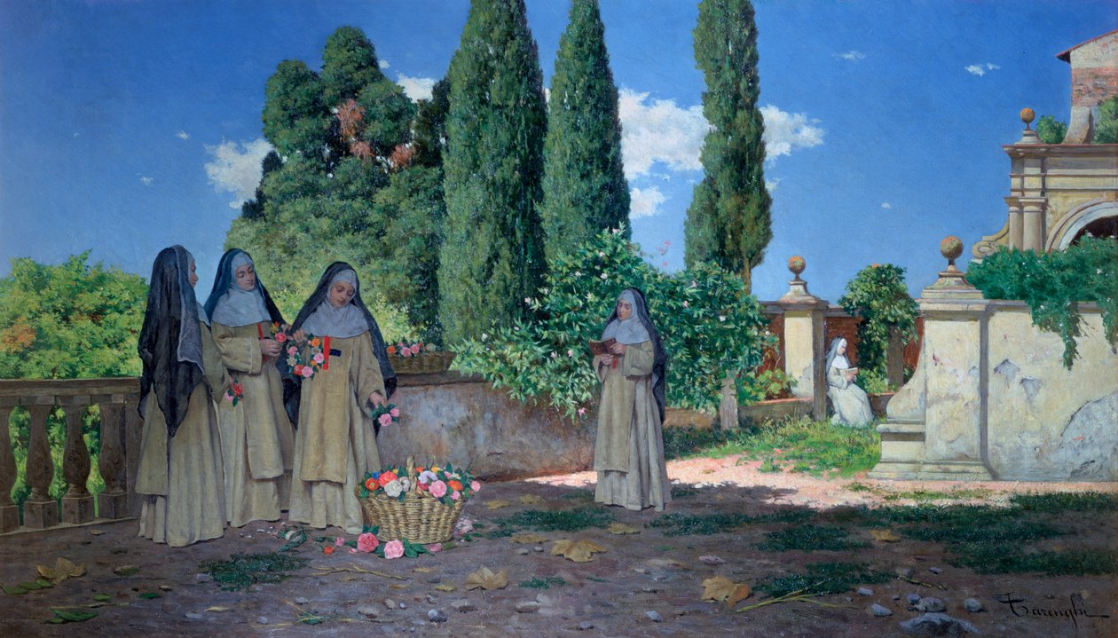 "Nunnapuutarha", 1870-1938 tekijältä Enrico Tarenghi