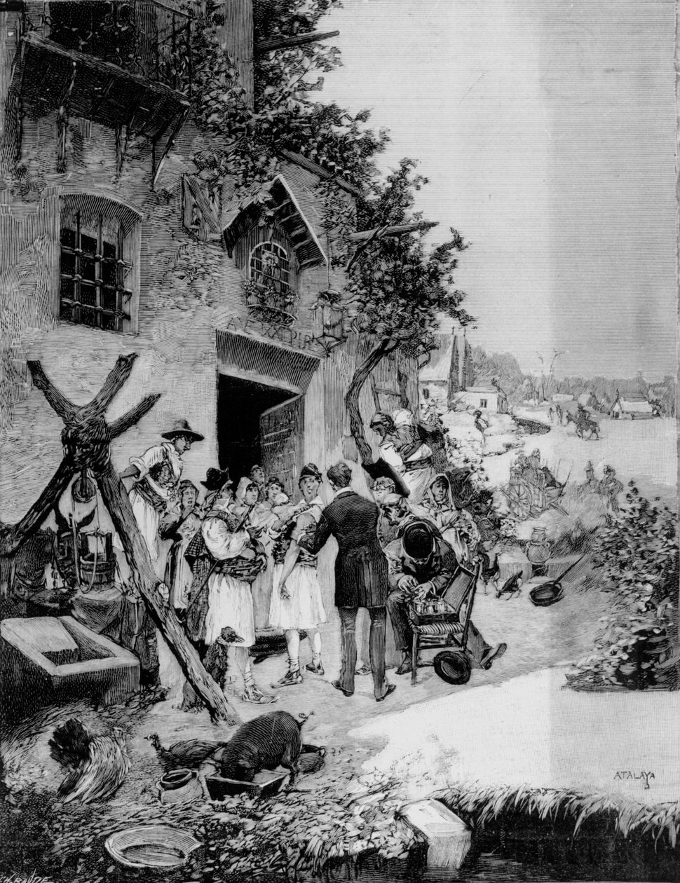 Julkinen rokotus koleraa vastaan Murcian alueella, 1885 (svetokuvassa). tekijältä Enrique Atalaya Gonzales