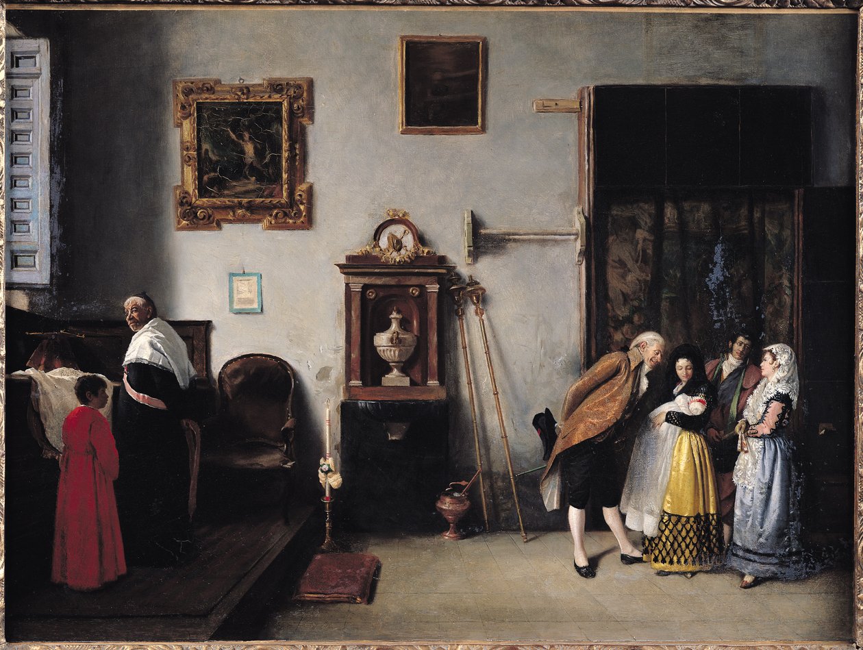 Messu Espanjassa vauvan syntymän kunniaksi, 1872 tekijältä Enrique Melida