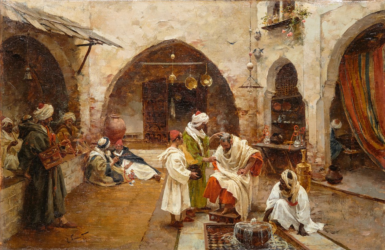 El Barbero del zocoBarber soukissa tekijältä Enrique Simonet