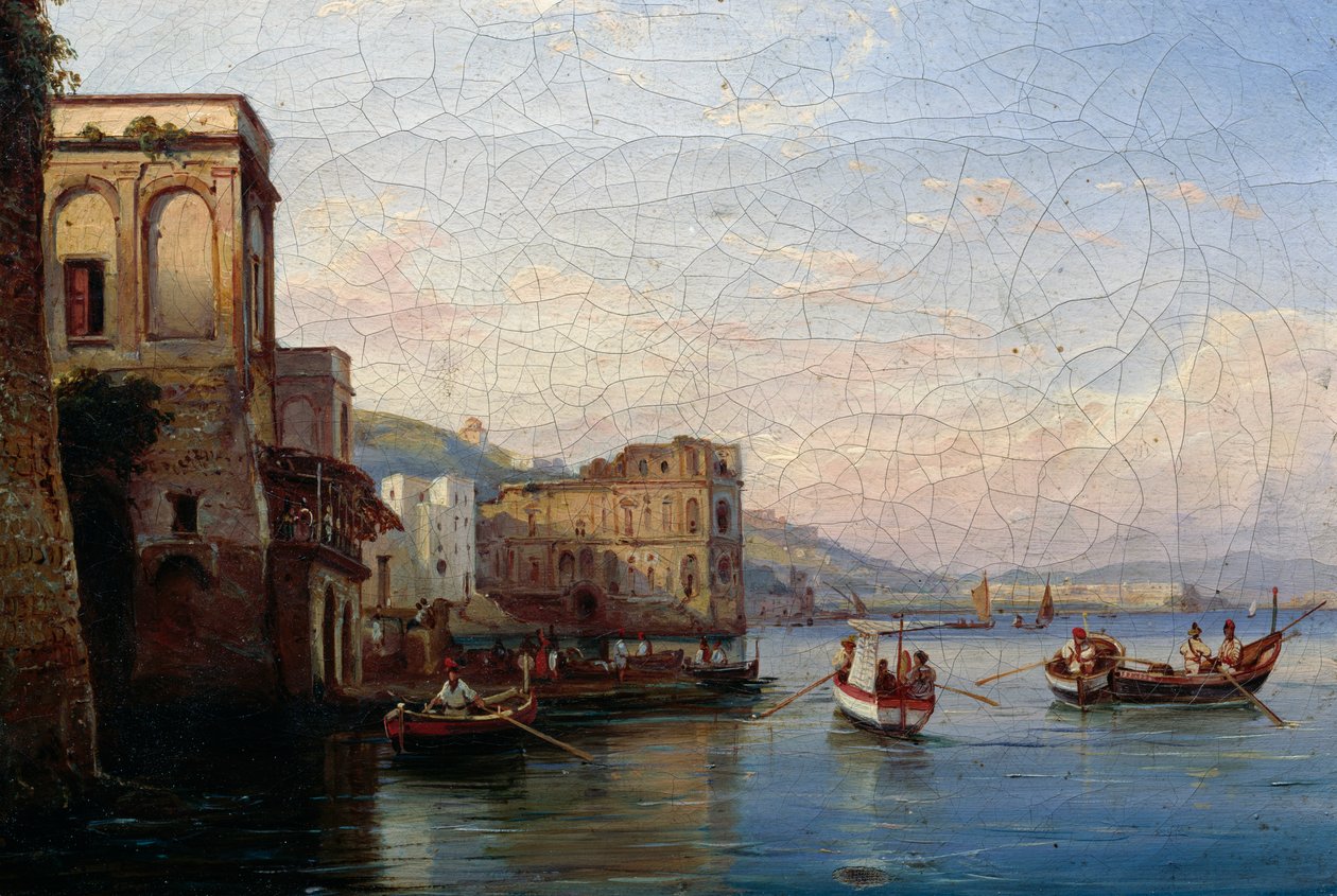 Posillipo, n. 1850 (öljy kankaalle) tekijältä Ercole Gigante