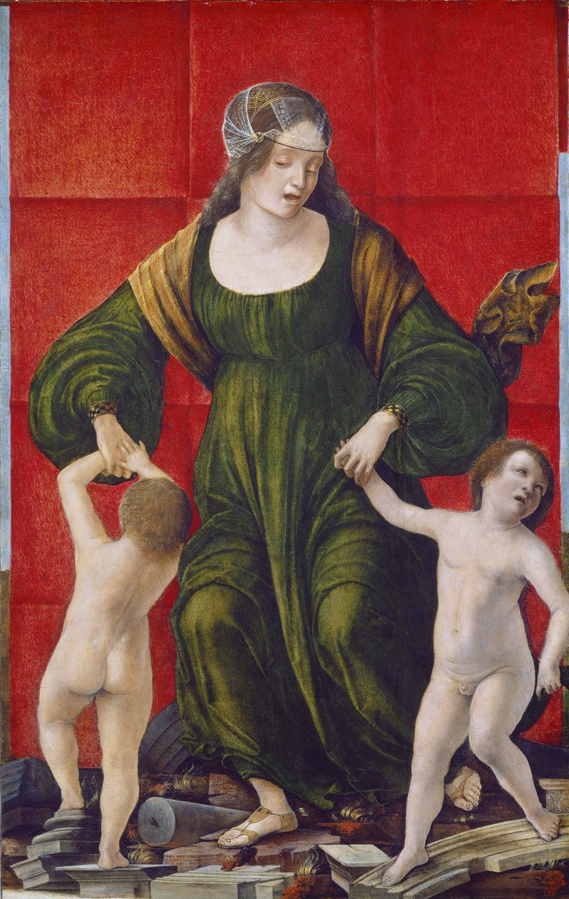 Hasdrubalin vaimo ja hänen lapsensa, n. 1490-3 (tempera poppelitaululla) tekijältä Ercole de Roberti