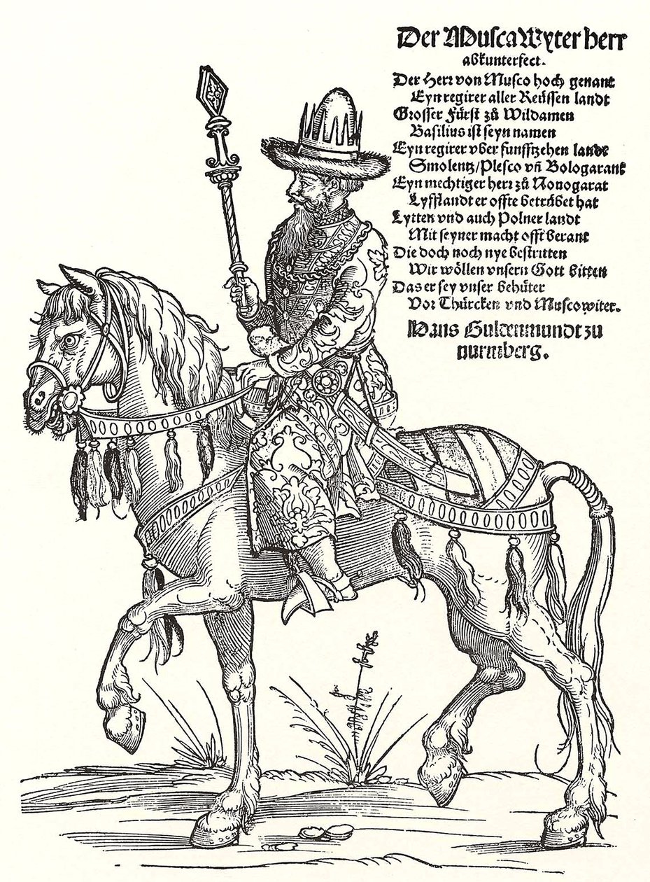 Moskovan suurprinssi Vasili III Ivanovitšin muotokuva 1479-1533 tekijältä Erhard Schon
