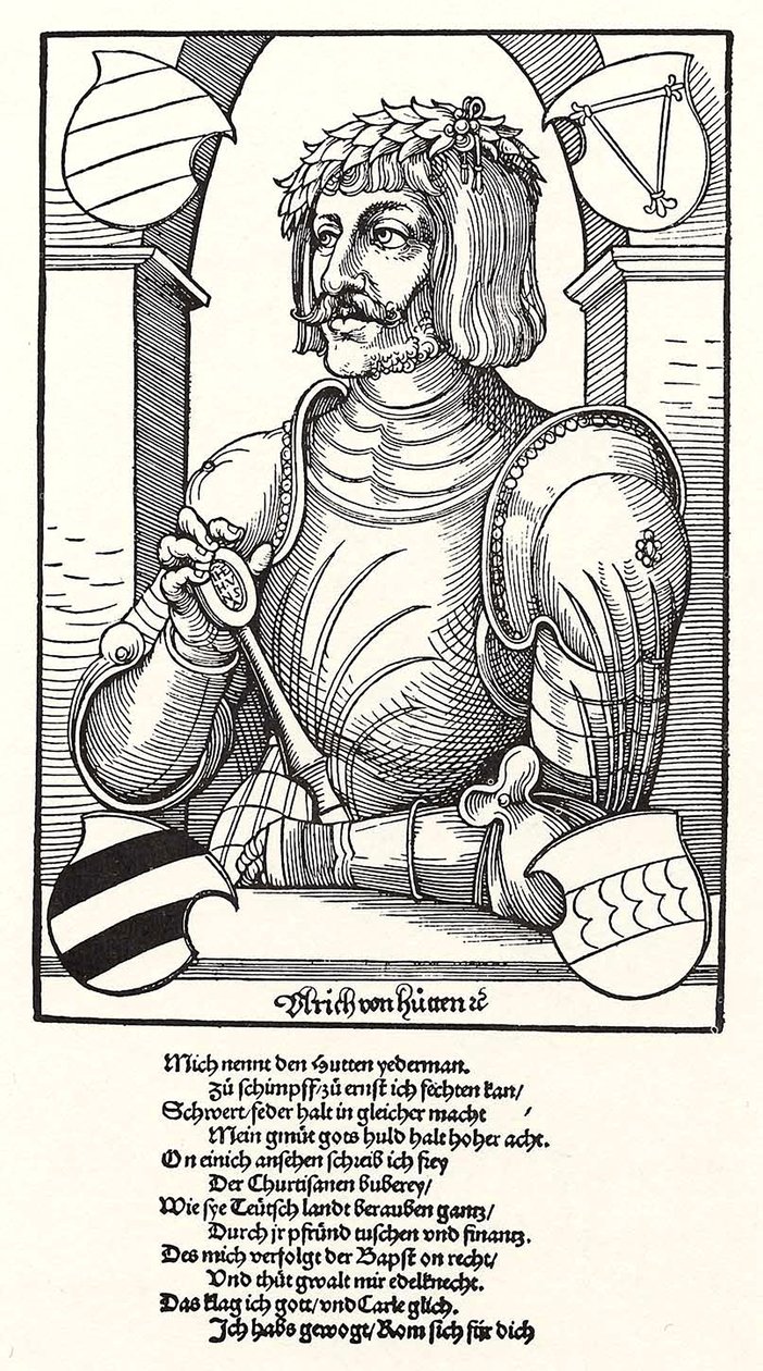 Ulrich von Huttenin muotokuva 1488-1523 tekijältä Erhard Schon