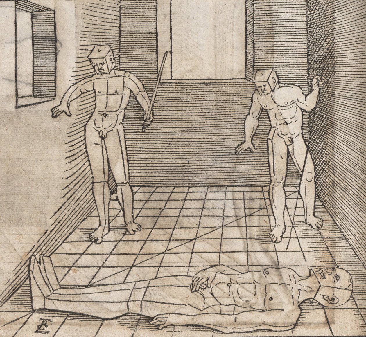 Huijausten mittasuhteiden ja sijainnin määrittäminen, 1538. tekijältä Erhard Schon