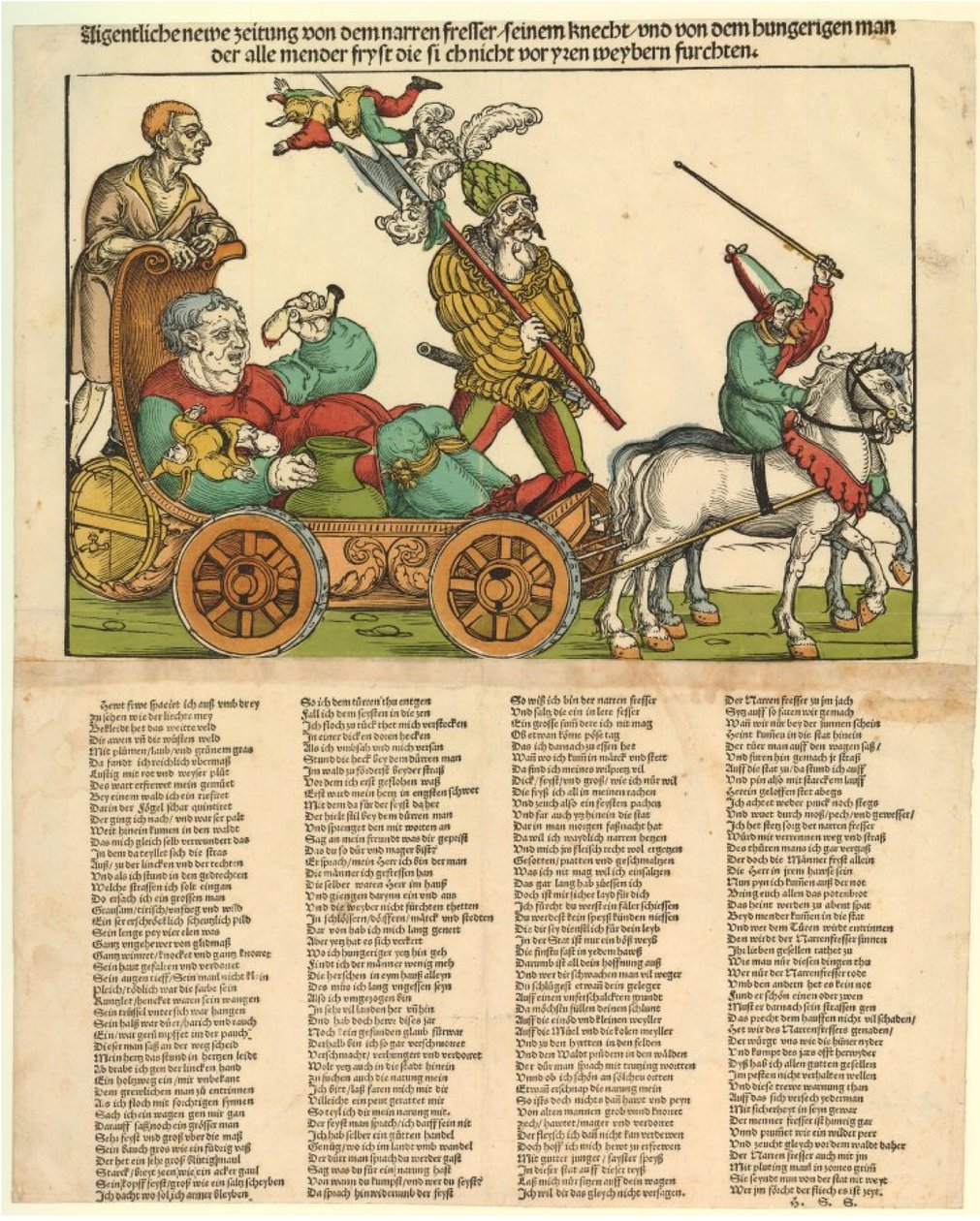 Aigentliche newe zeitung von dem narren fresser tekijältä Erhard Schon