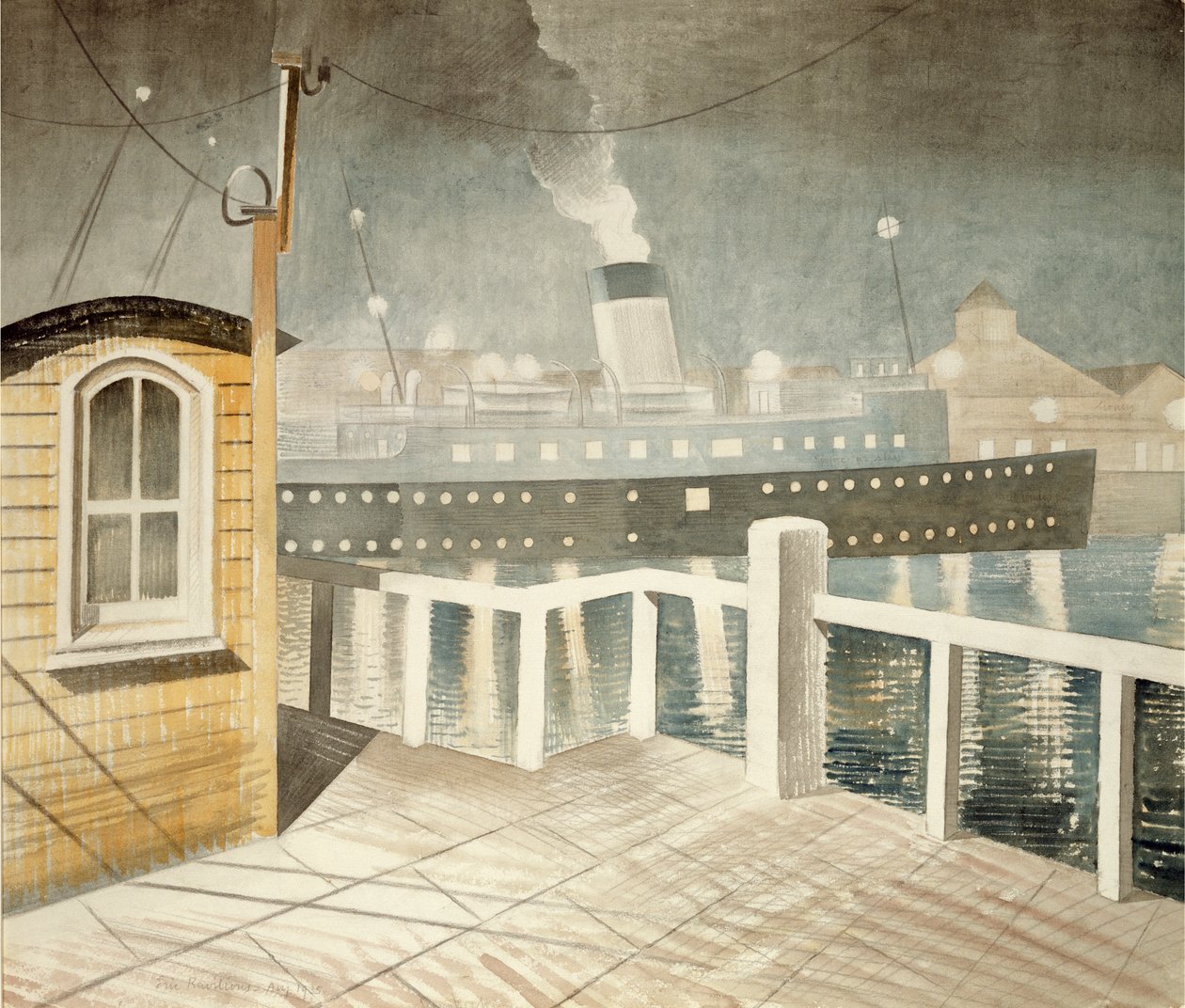 Kanava Steamer tekijältä Eric Ravilious